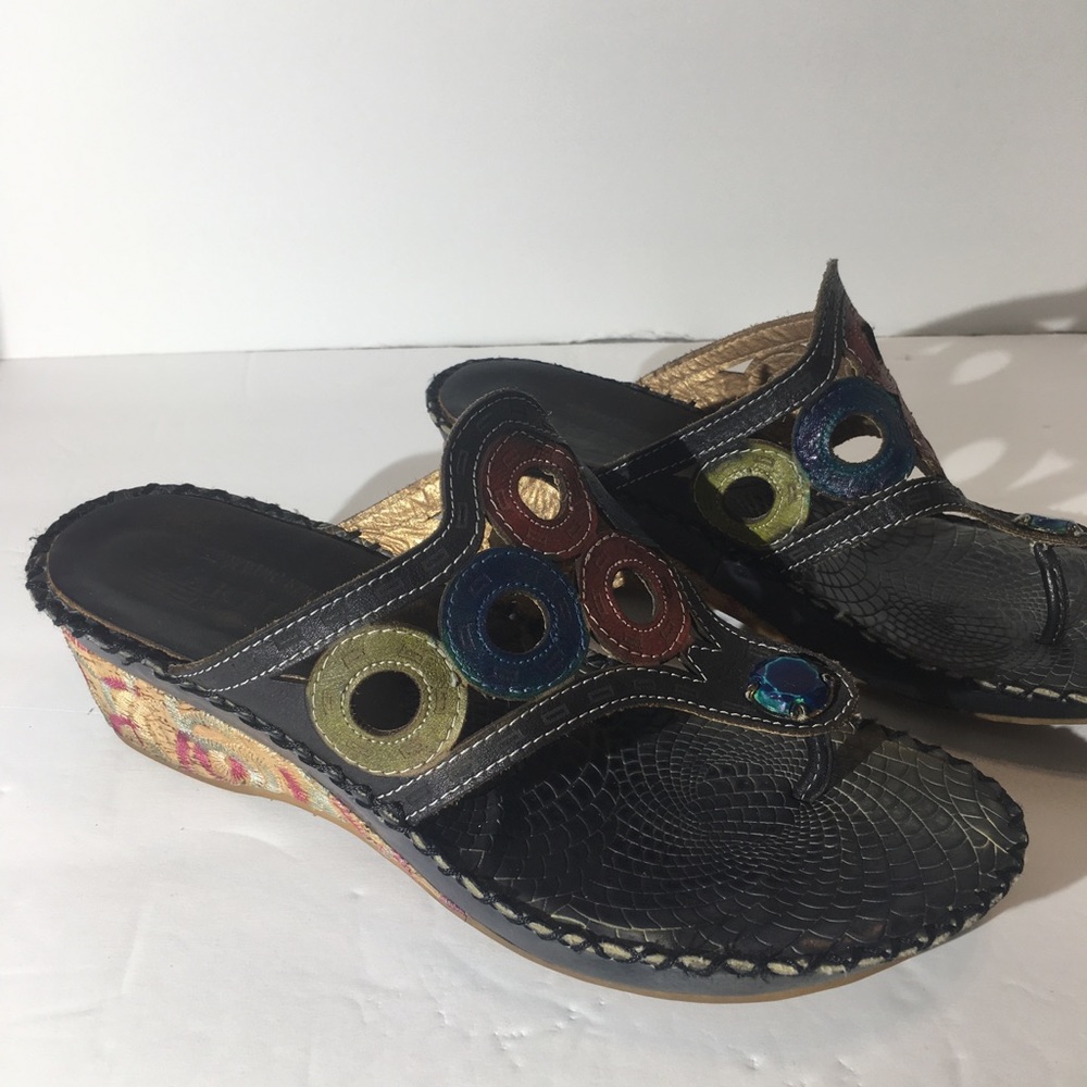 L’Artiste by Spring Step‎ Wedge sandal womans 38 7 1/2